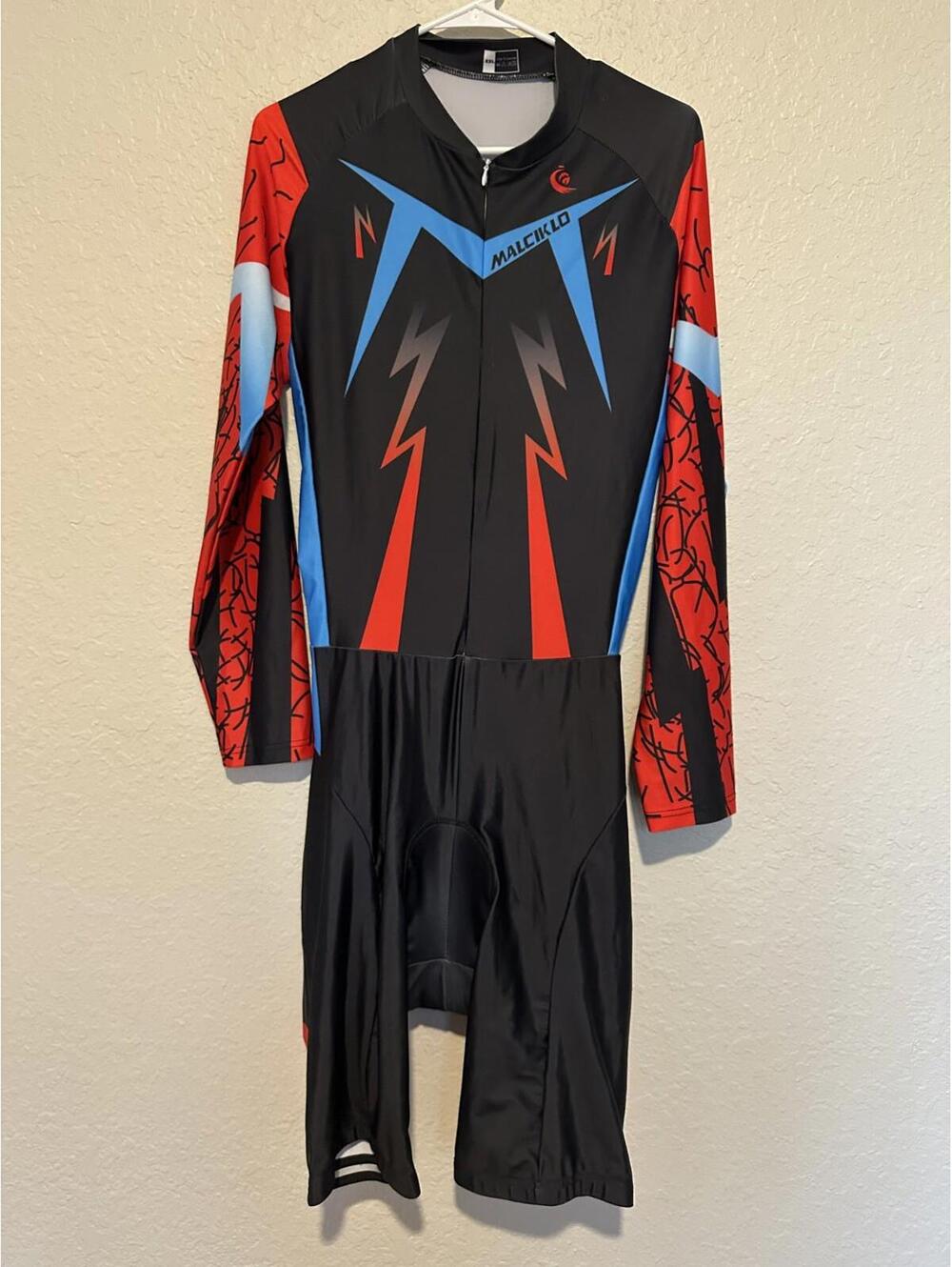 Malciko Tri Suit Size XXL Cycling Log Sleeves Paded Men